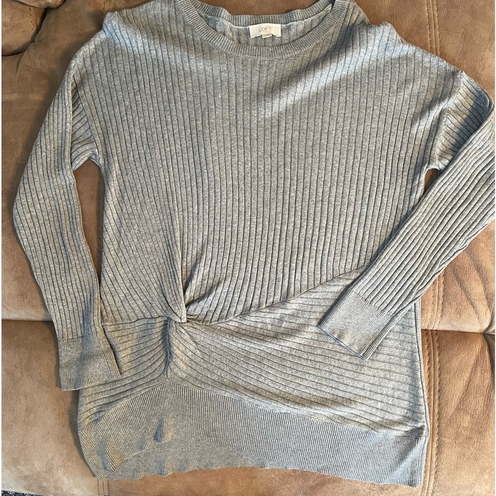 Loft side knot sweater, lightweight and perfect for fall.